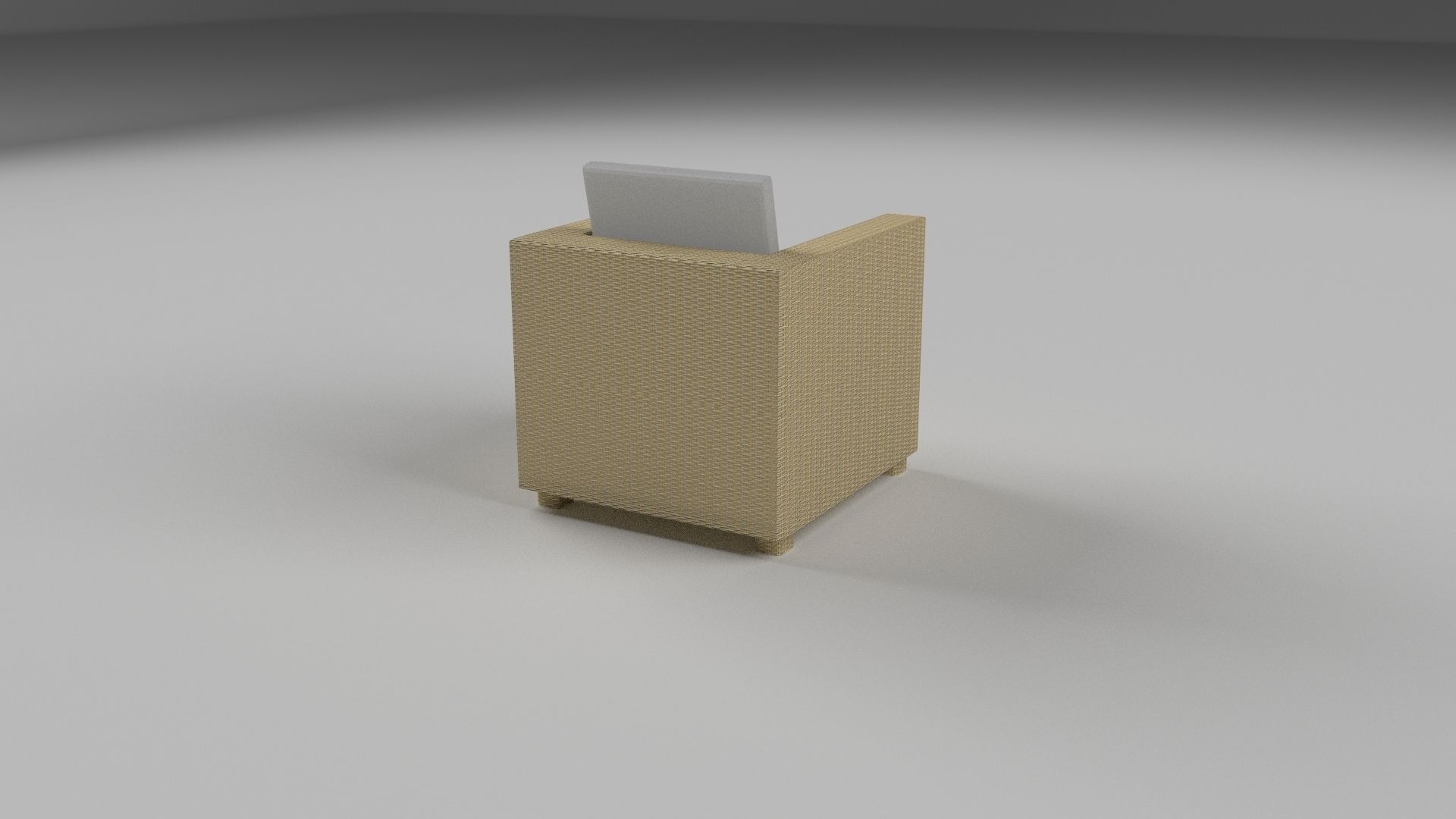 Wicker Armchair 2 Low-poly 3D model_17