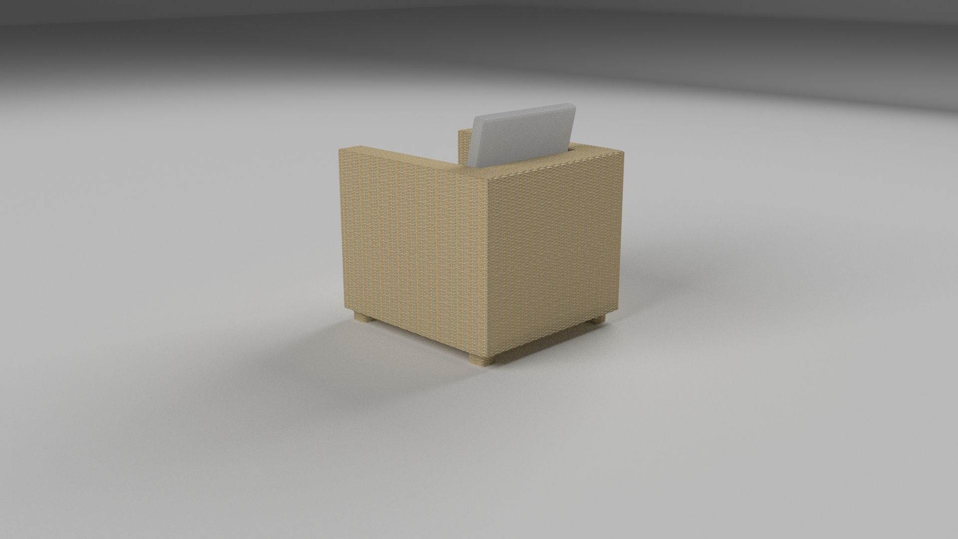 Wicker Armchair 2 Low-poly 3D model_13