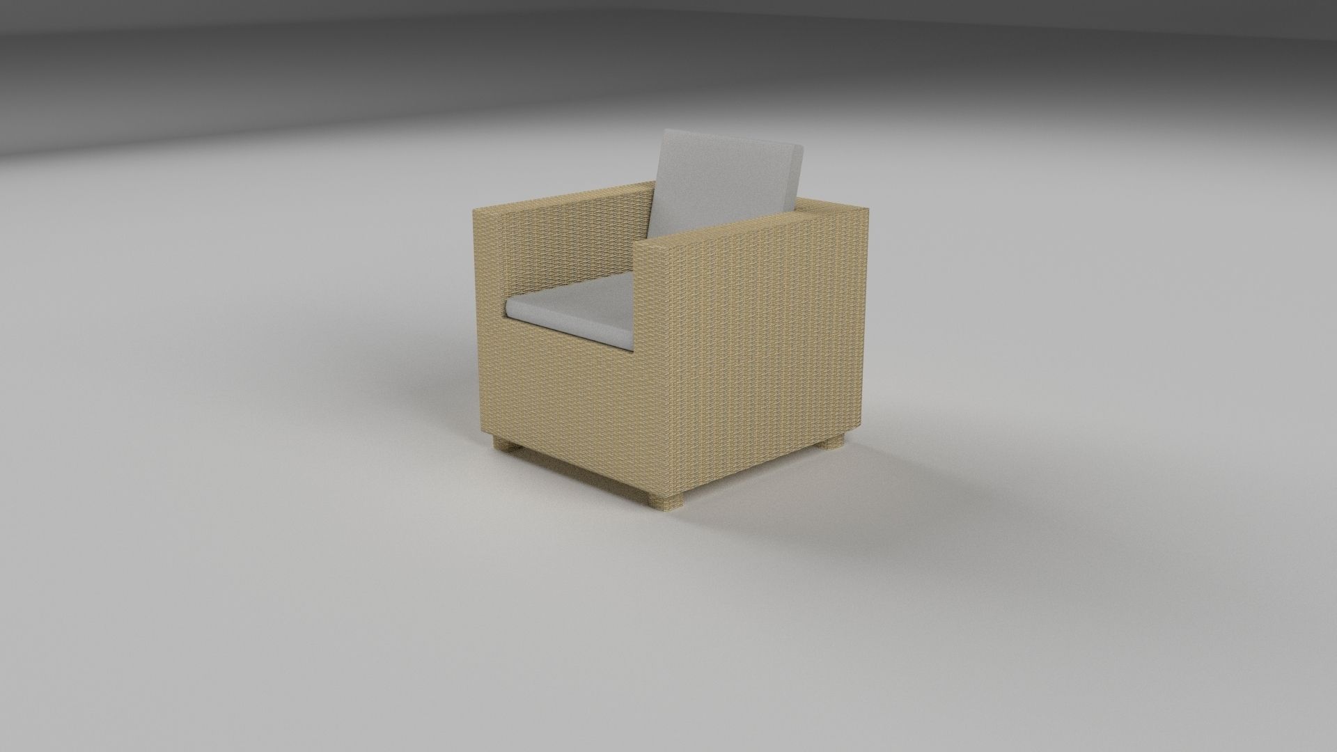 Wicker Armchair 2 Low-poly 3D model_21
