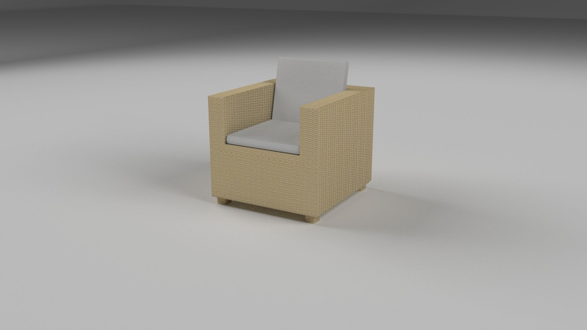 Wicker Armchair 2 Low-poly 3D model_23