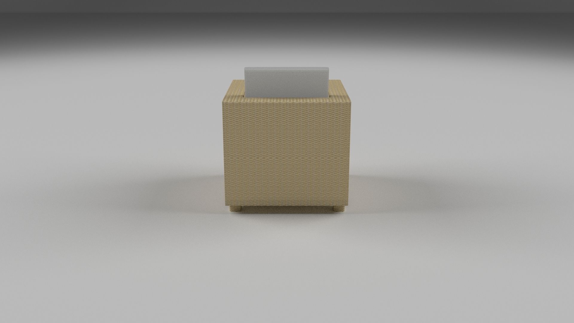 Wicker Armchair 2 Low-poly 3D model_4