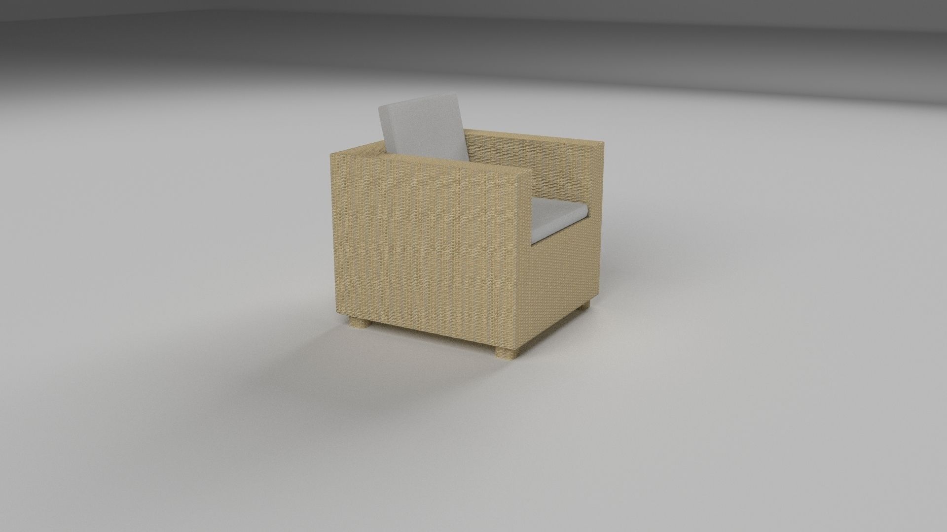 Wicker Armchair 2 Low-poly 3D model_18