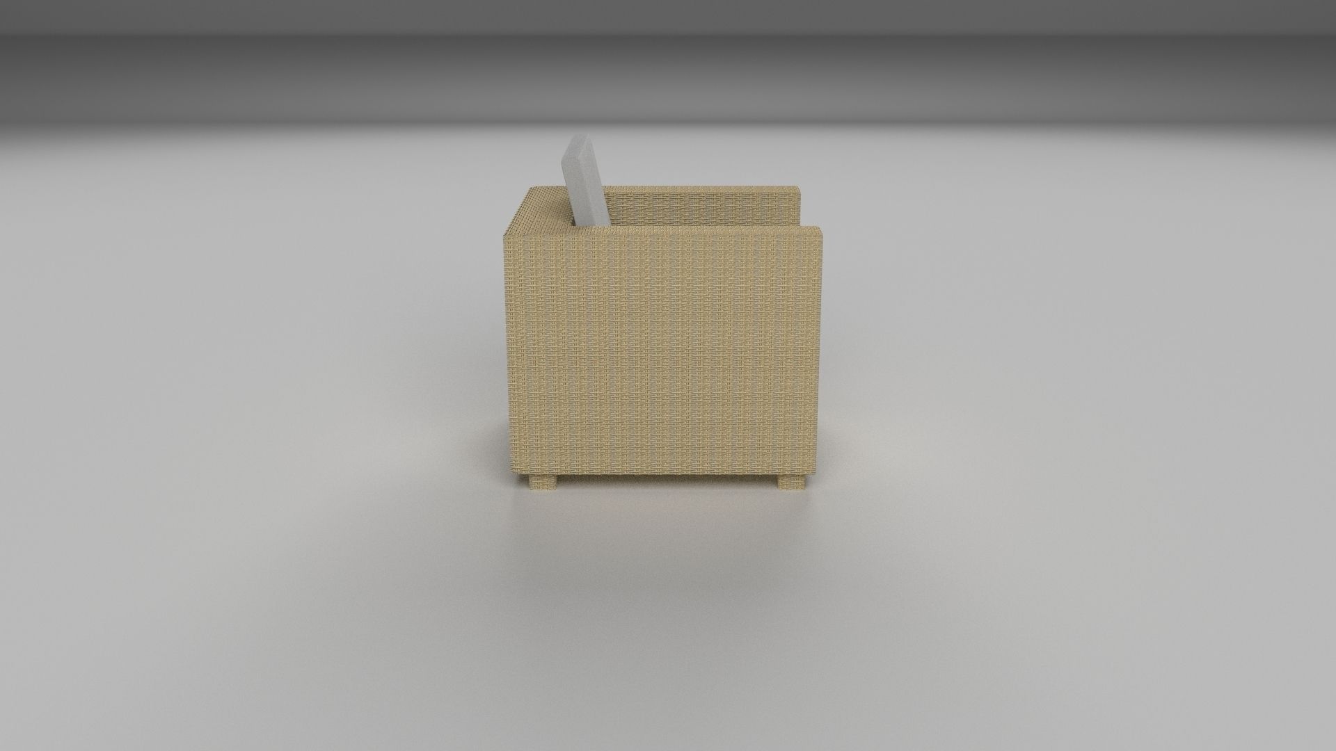 Wicker Armchair 2 Low-poly 3D model_15