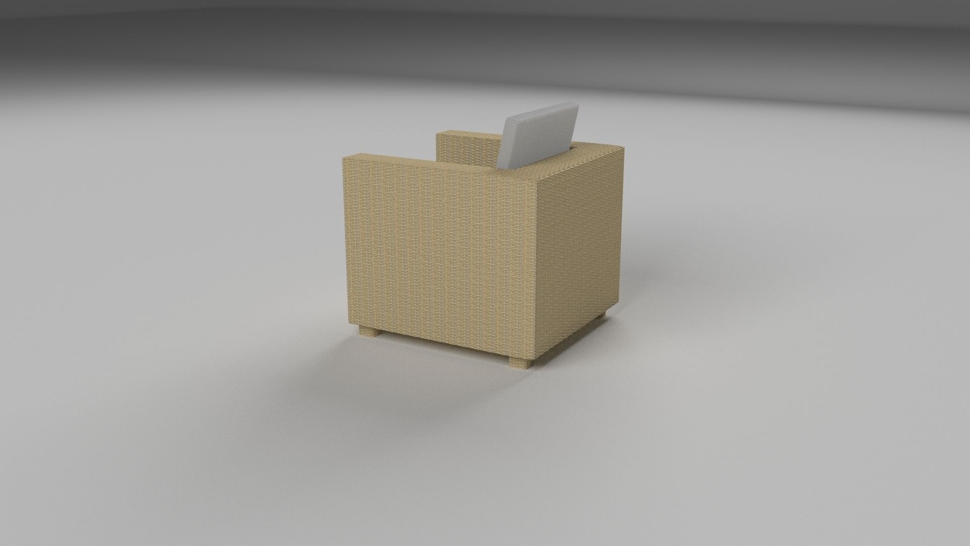 Wicker Armchair 2 Low-poly 3D model_16