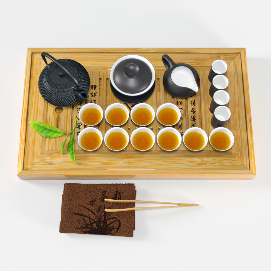 Tea Ceremony Set 3D model_1