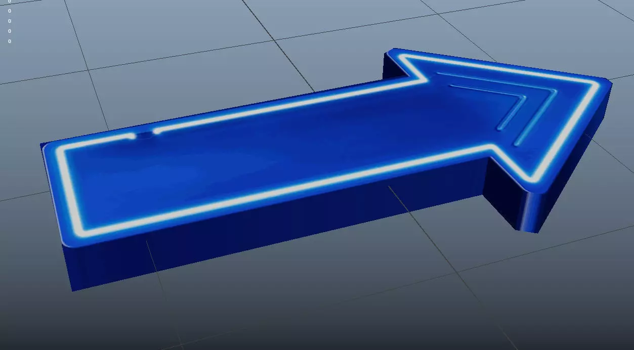 Arrow 3d MODEL FBX pointing to right Free low-poly 3D model_0