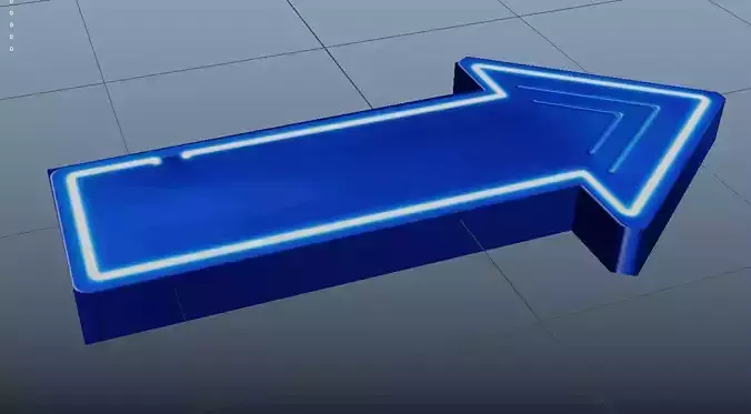 Arrow 3d MODEL FBX pointing to right