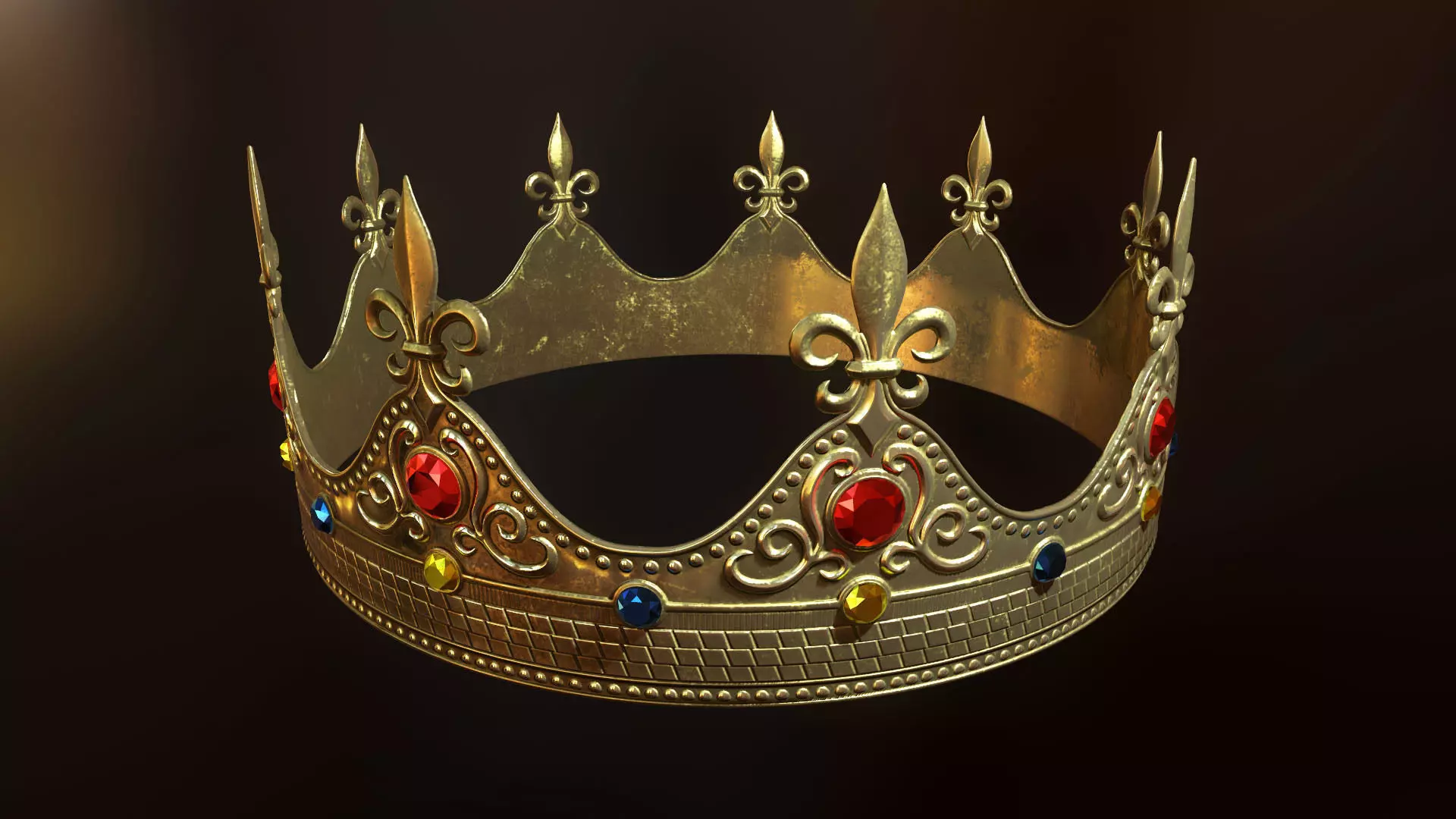 King Crown PBR Ready Low-poly 3D model_0