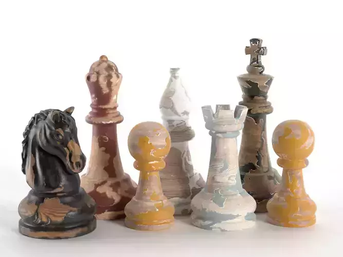 Decor Chess Set 3D model