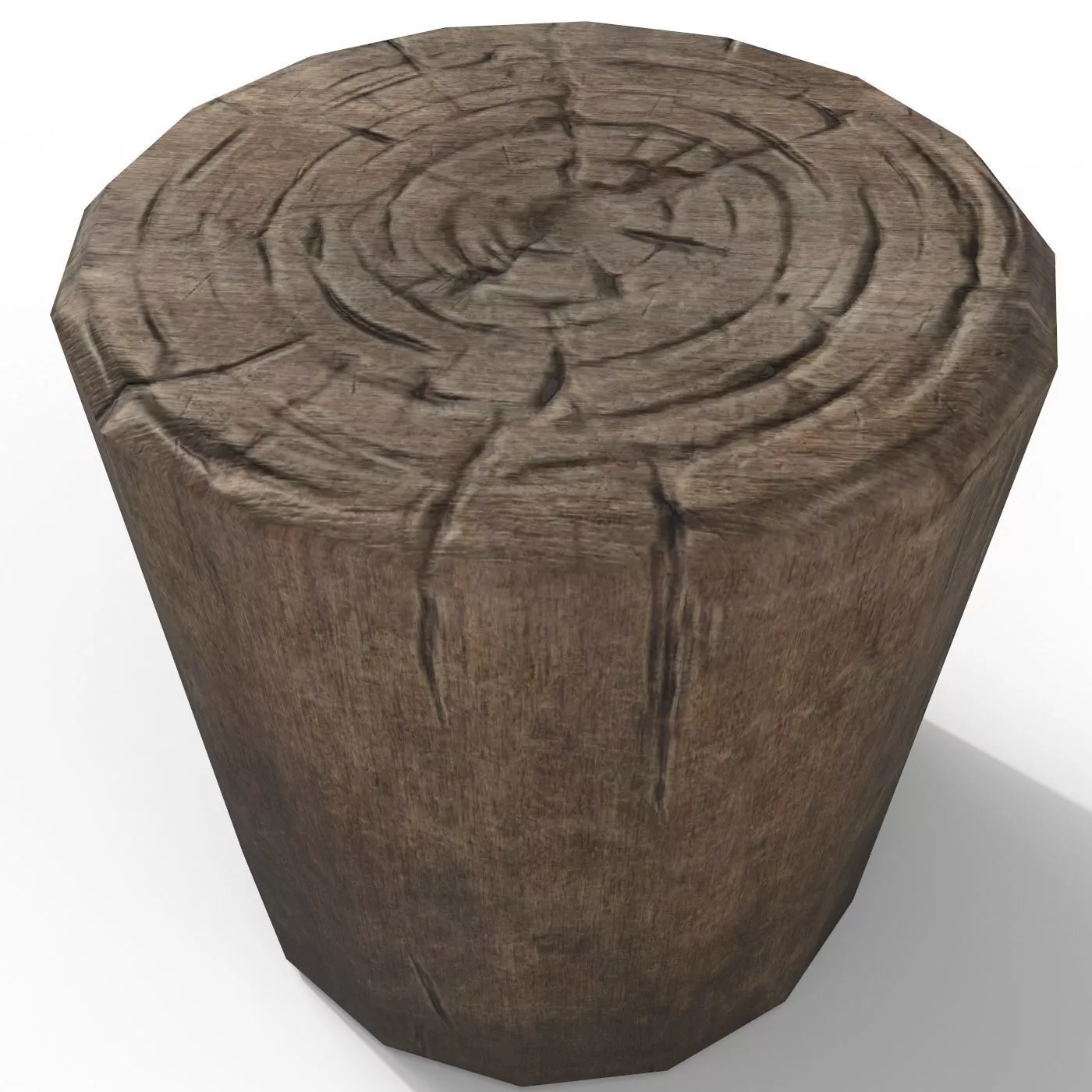Stump stool Low-poly 3D model