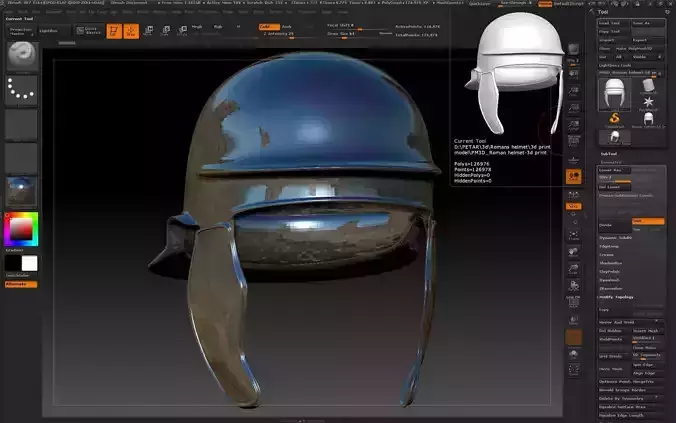 Roman helmet-3d print model