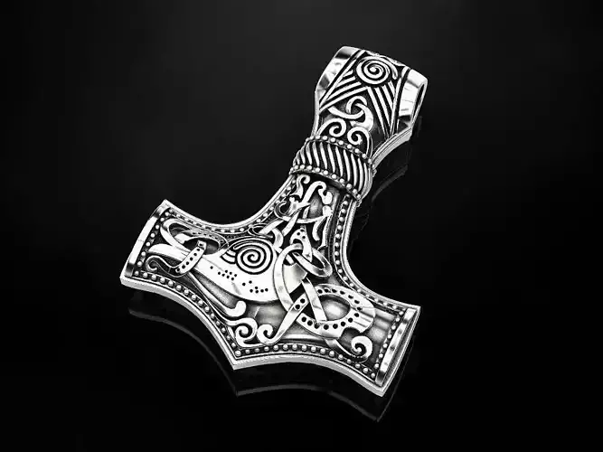 Hammer Torah pendant amulet 3D print model