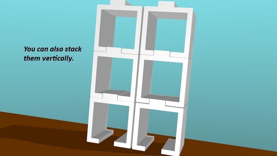 Infinitely expandable storage cubes Free 3D print model_2