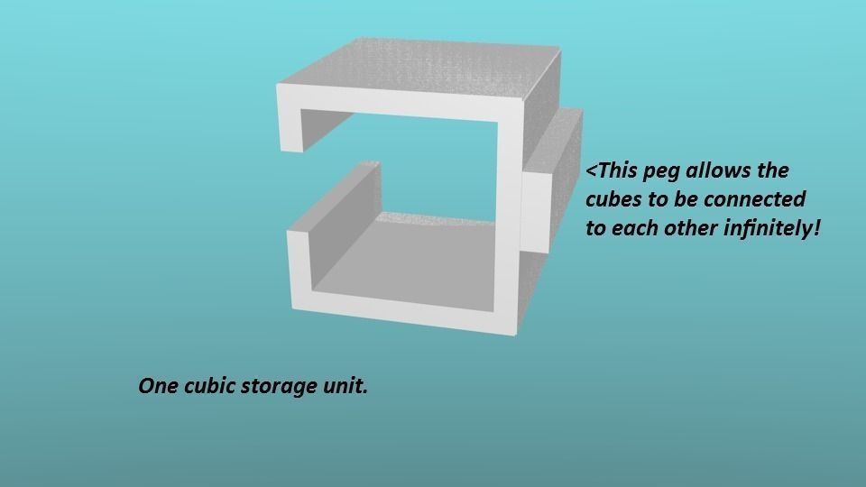 Infinitely expandable storage cubes Free 3D print model_0