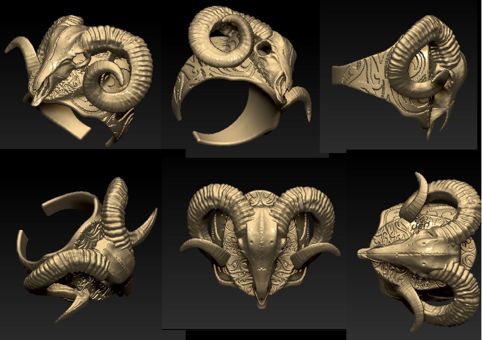 Ring of the mighty Battering Ram 3D print model_1