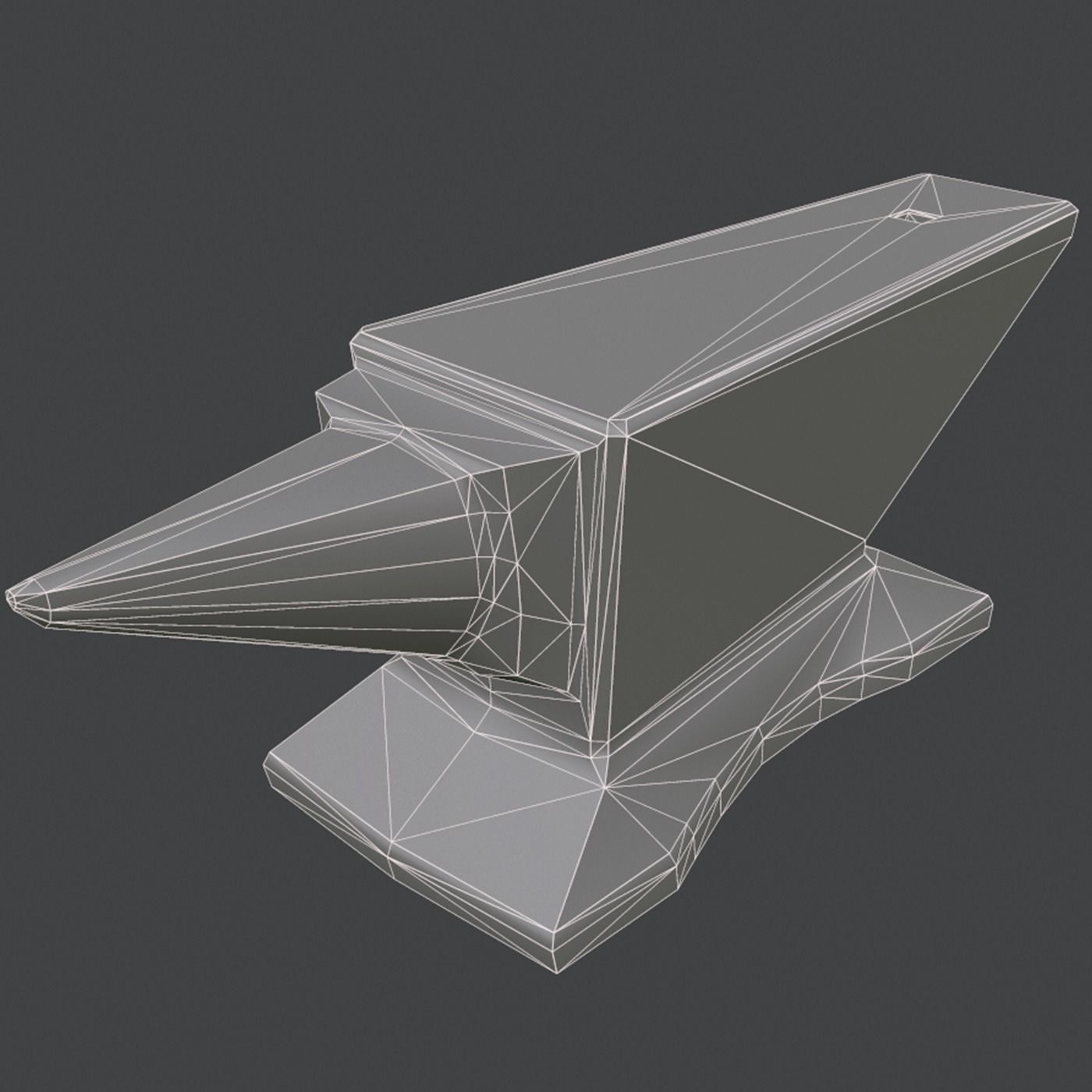 Anvil and Sledgehammer Low-poly 3D model_11