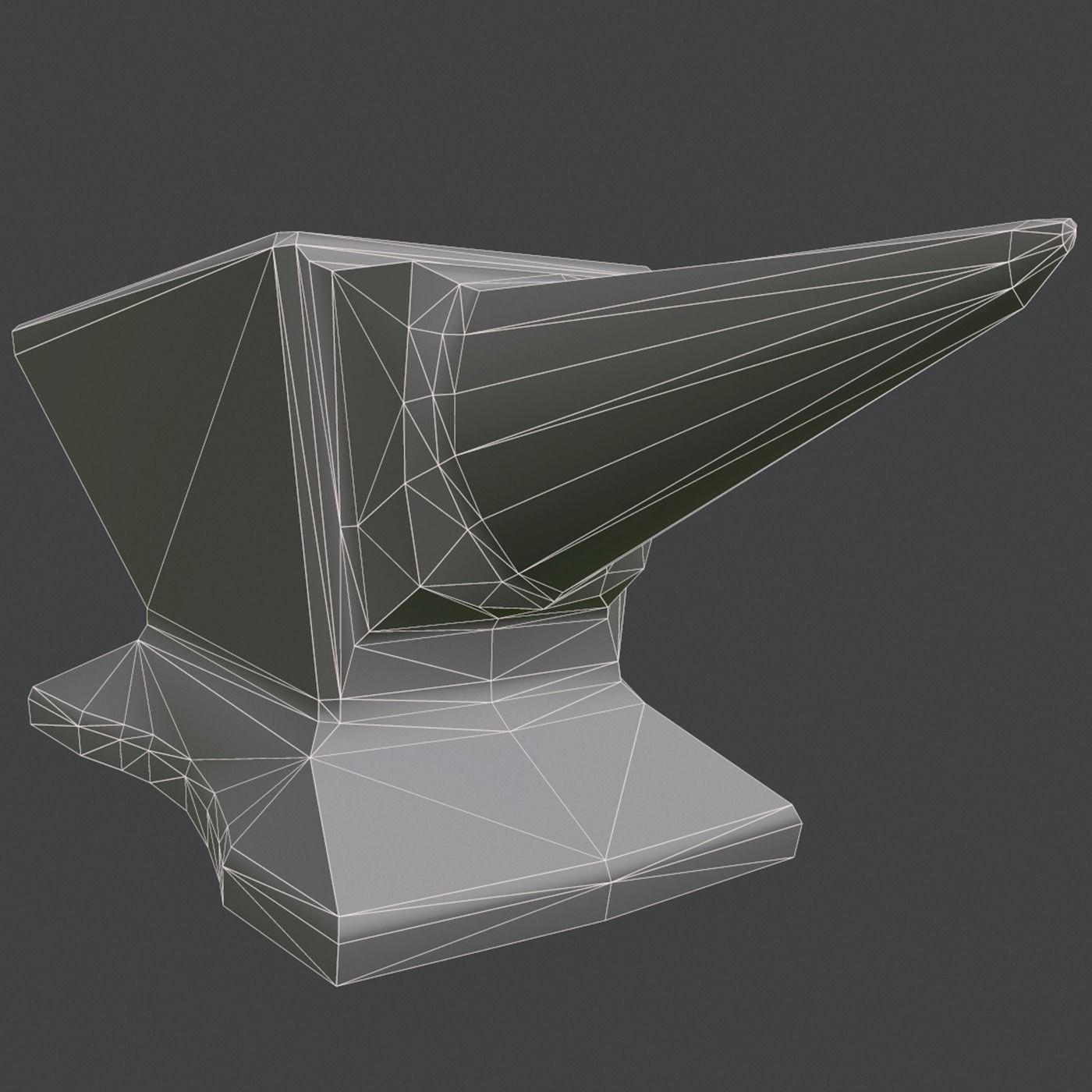 Anvil and Sledgehammer Low-poly 3D model_13