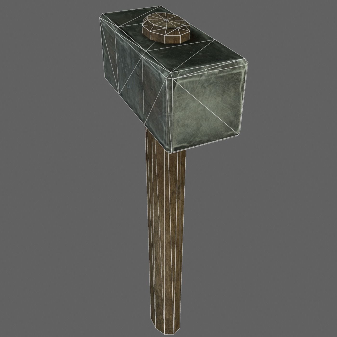 Anvil and Sledgehammer Low-poly 3D model_20