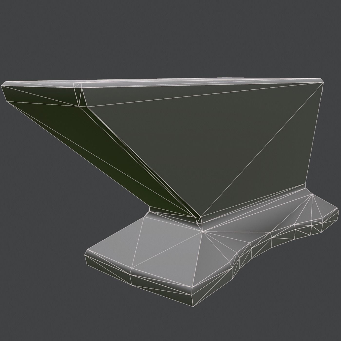 Anvil and Sledgehammer Low-poly 3D model_12