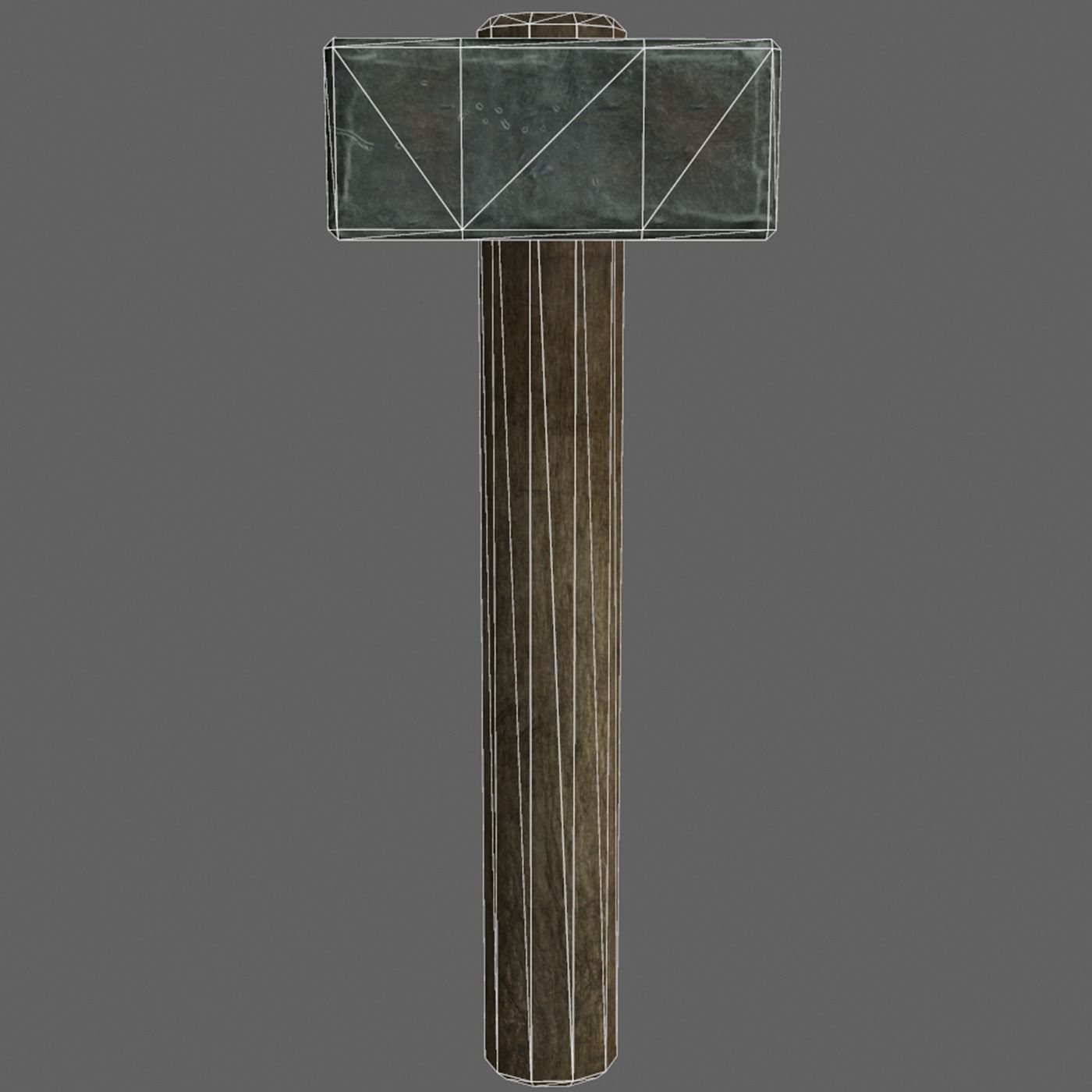 Anvil and Sledgehammer Low-poly 3D model_21