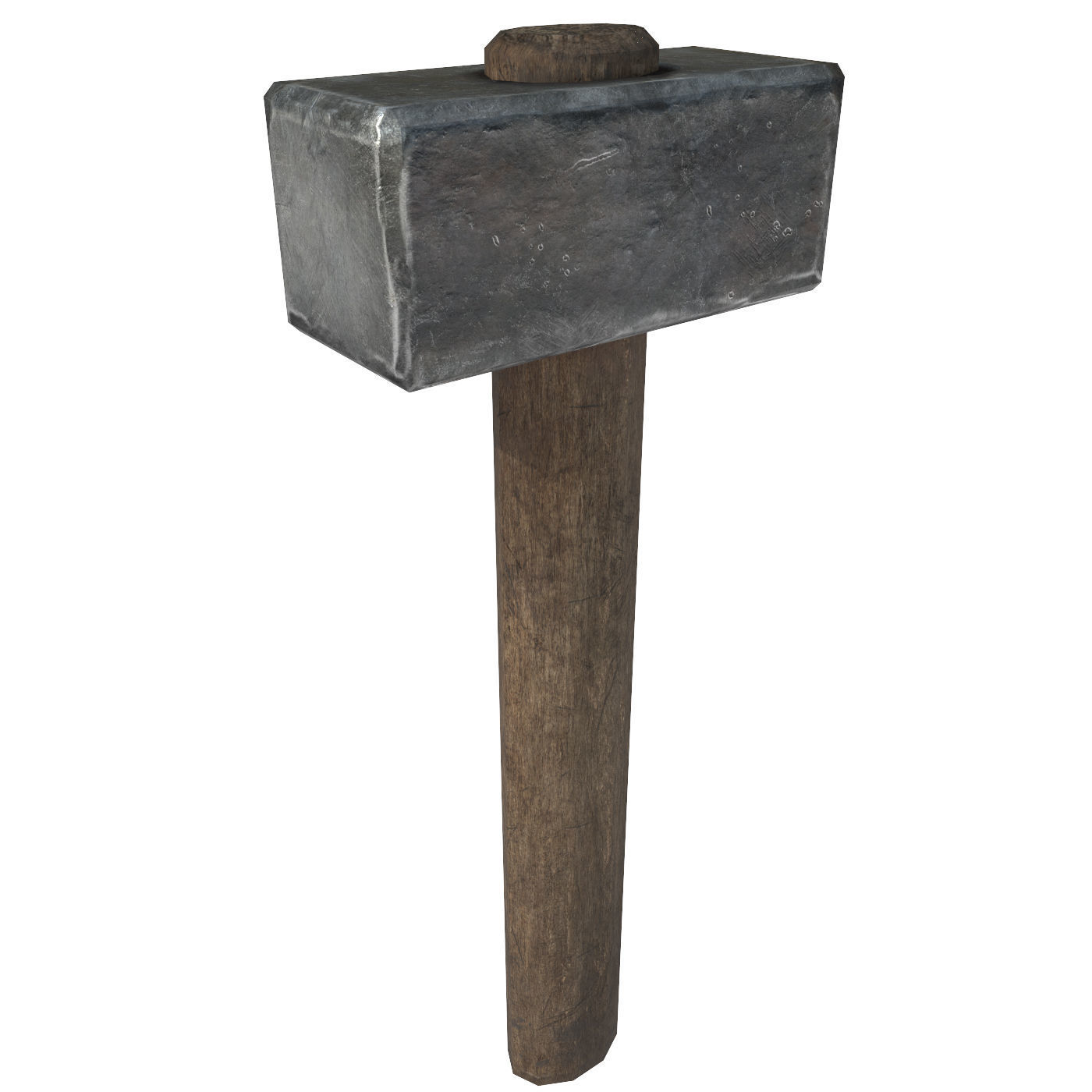 Anvil and Sledgehammer Low-poly 3D model_15