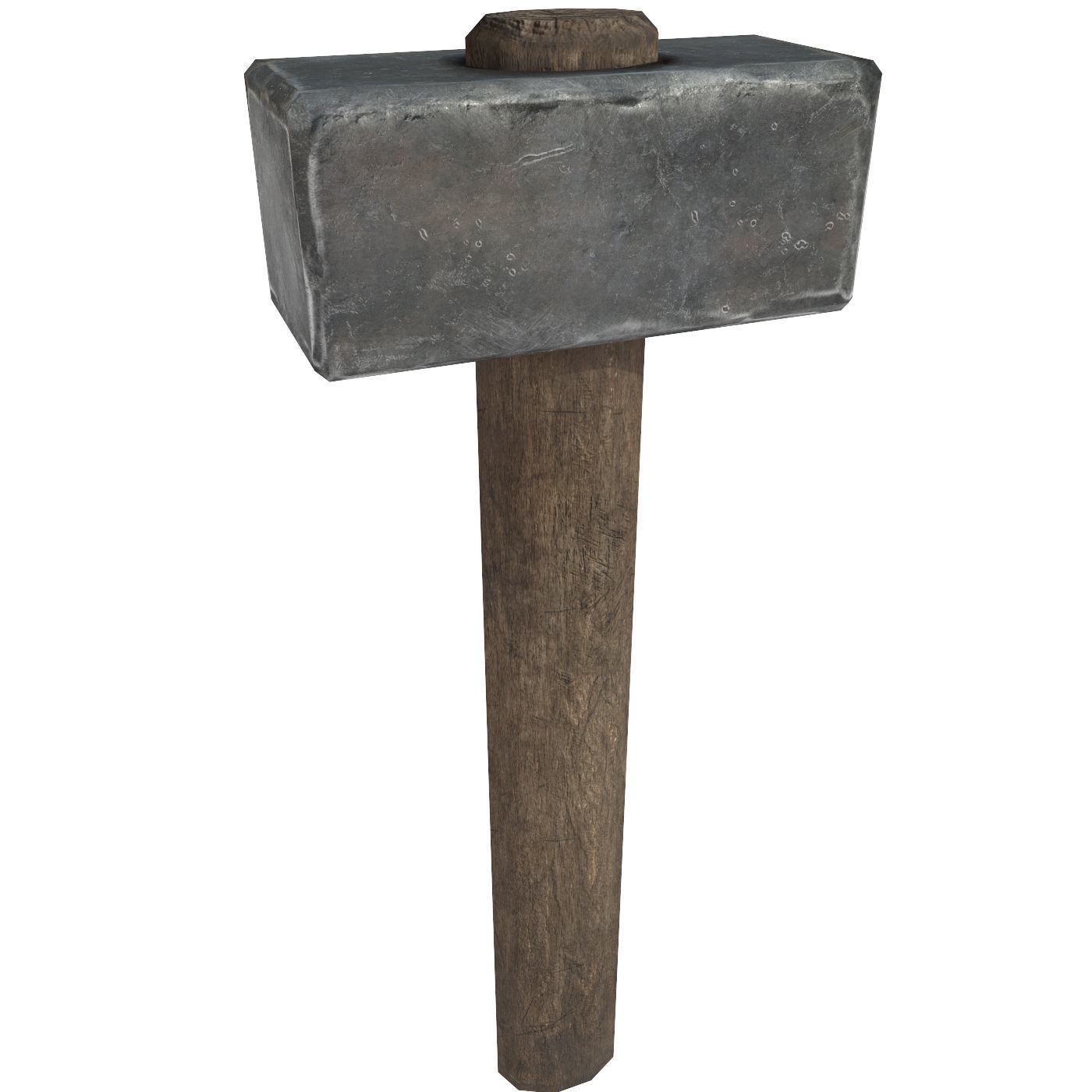Anvil and Sledgehammer Low-poly 3D model_16