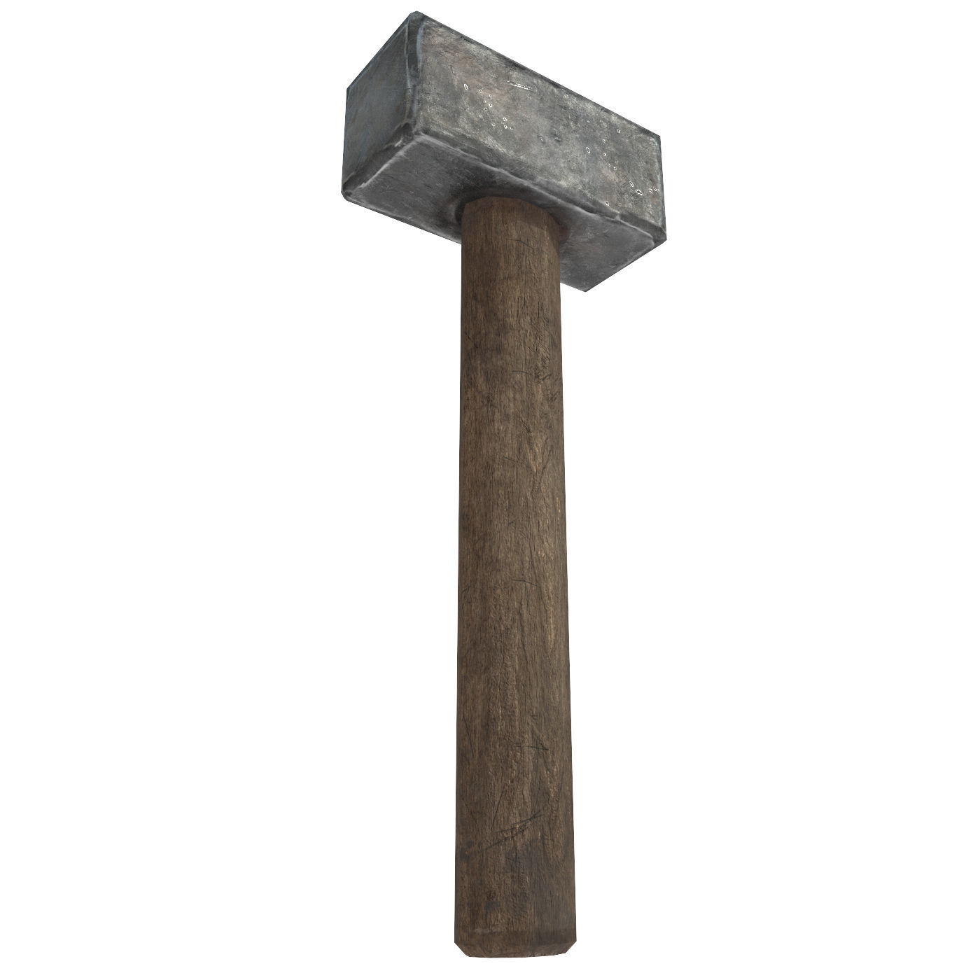 Anvil and Sledgehammer Low-poly 3D model_17