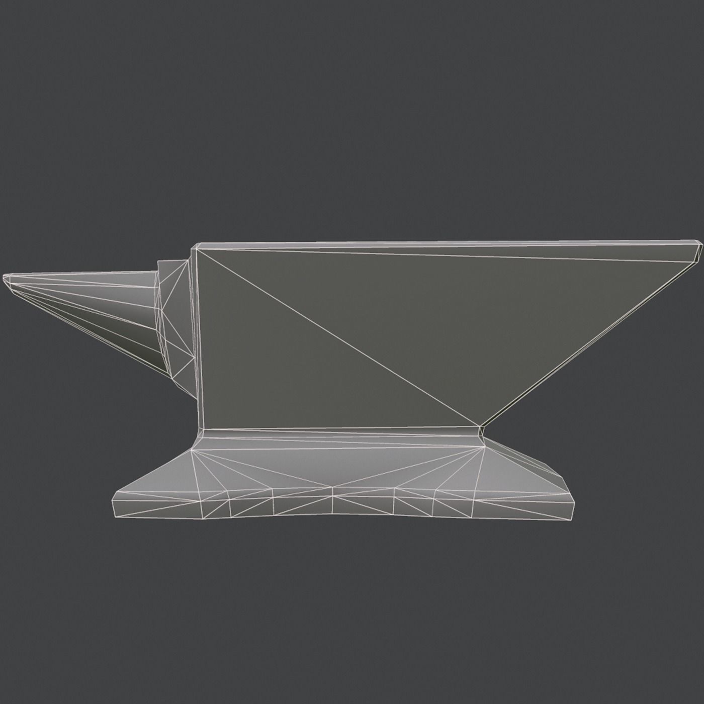Anvil and Sledgehammer Low-poly 3D model_10