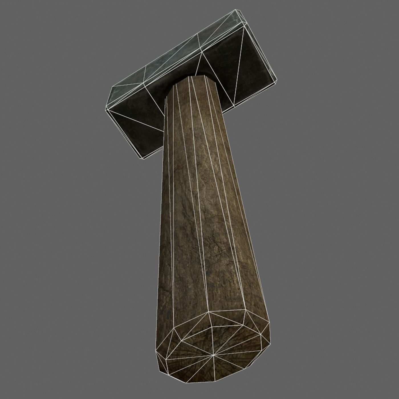 Anvil and Sledgehammer Low-poly 3D model_22