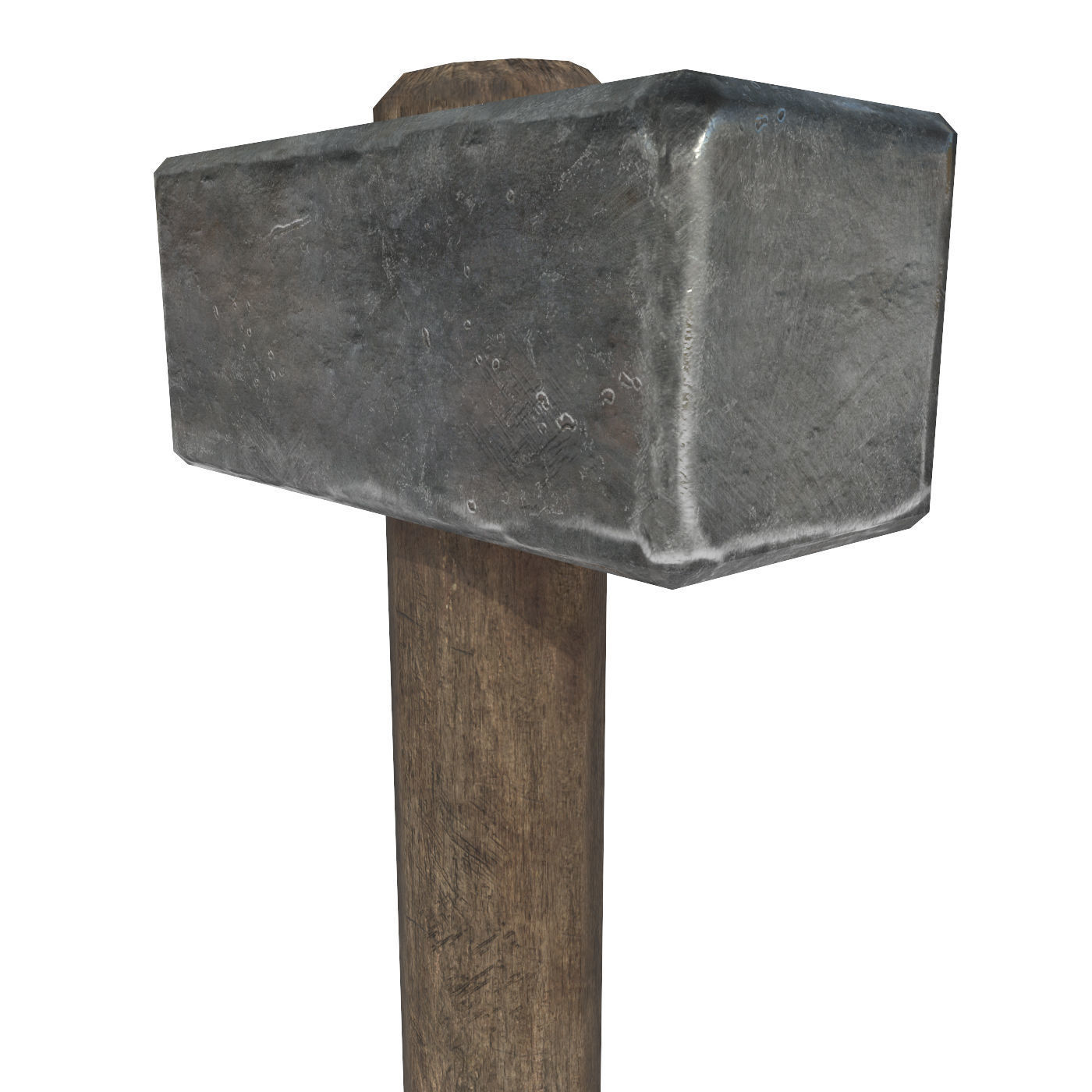 Anvil and Sledgehammer Low-poly 3D model_18