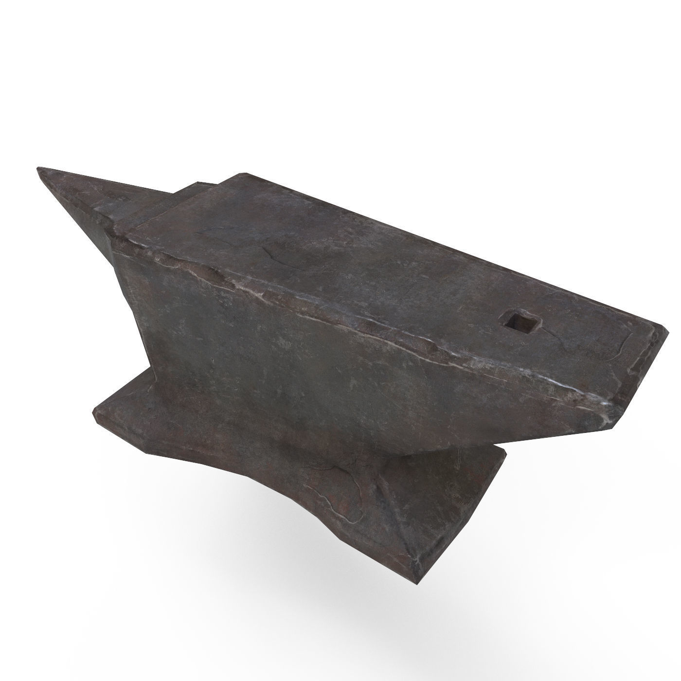 Anvil and Sledgehammer Low-poly 3D model_7