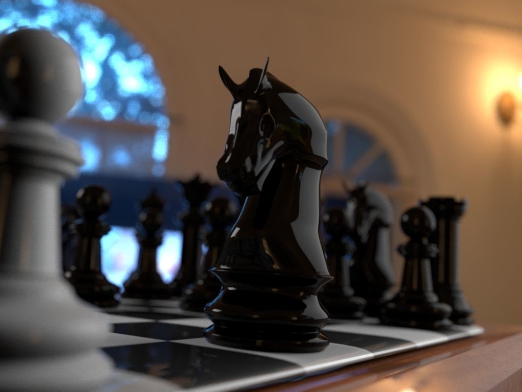 Chess 3D print model board 3D print model_1