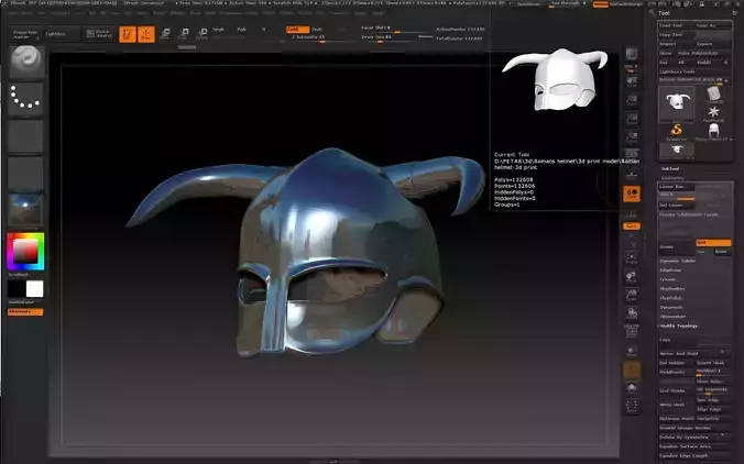 viking helmet-3d print model