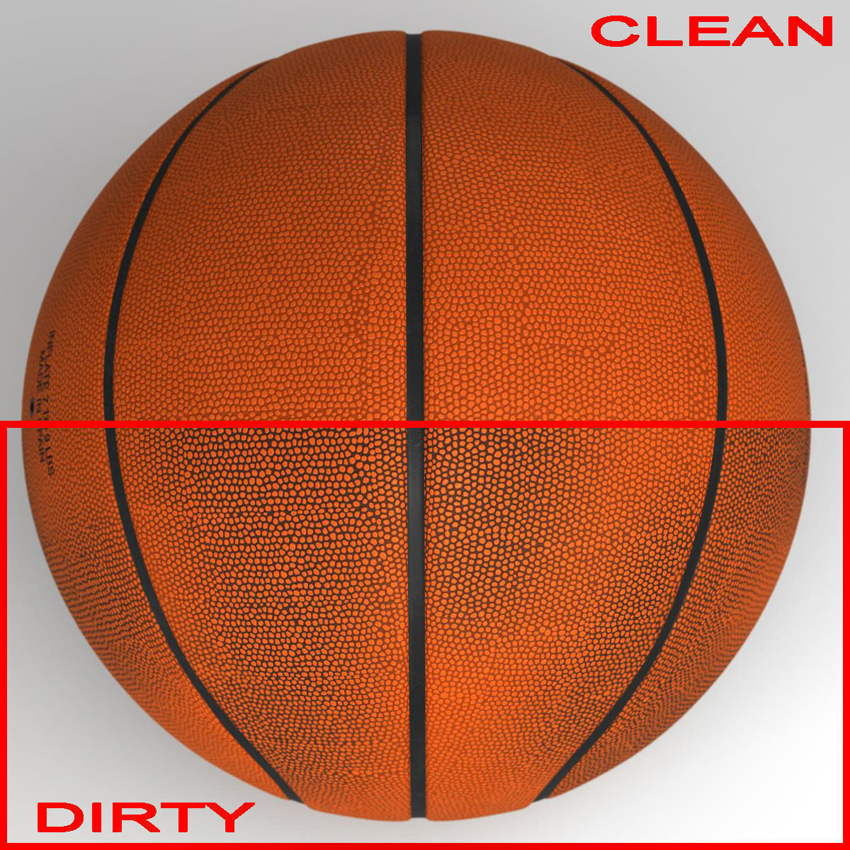 Orange basketball ball Low-poly 3D model_4