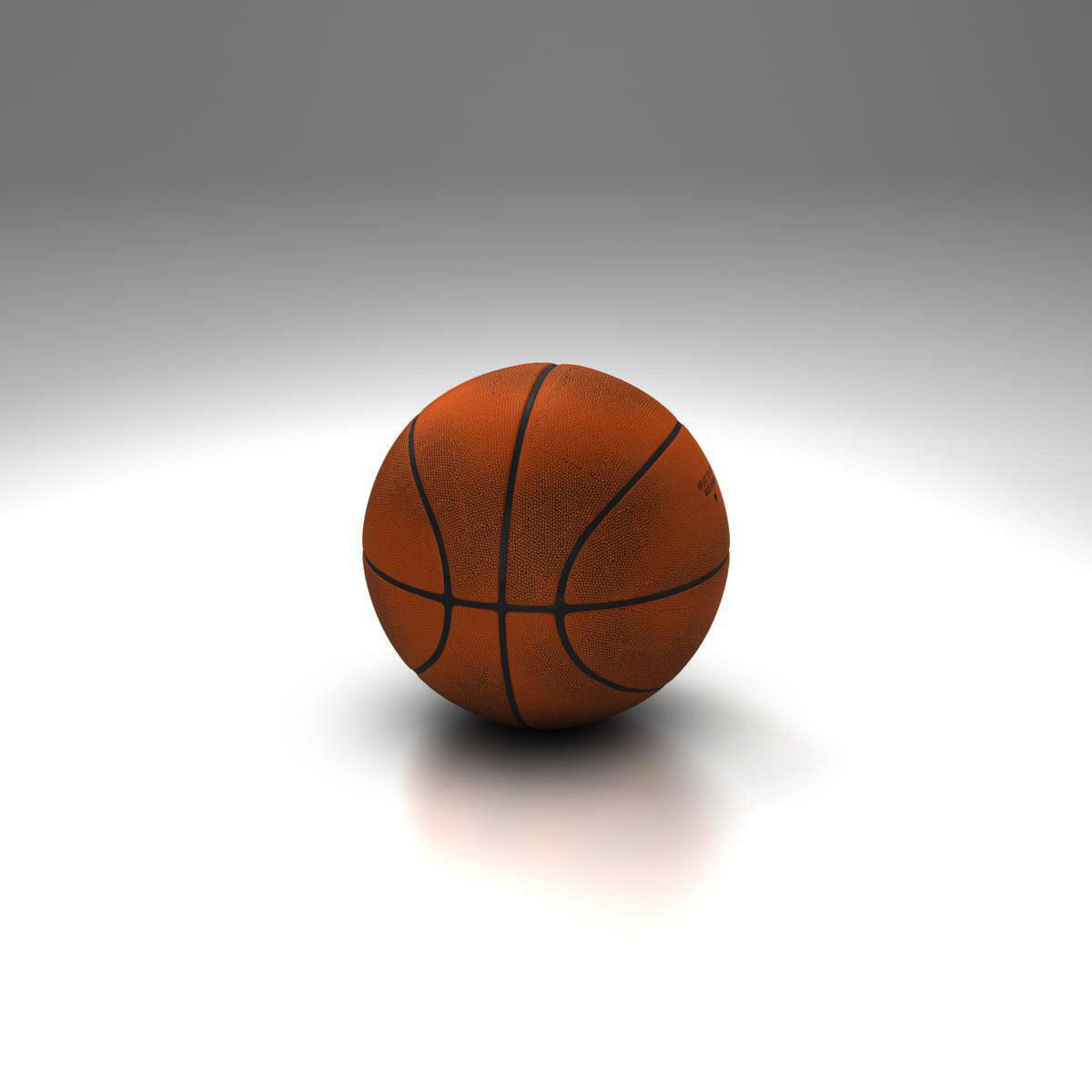 Orange basketball ball Low-poly 3D model_3