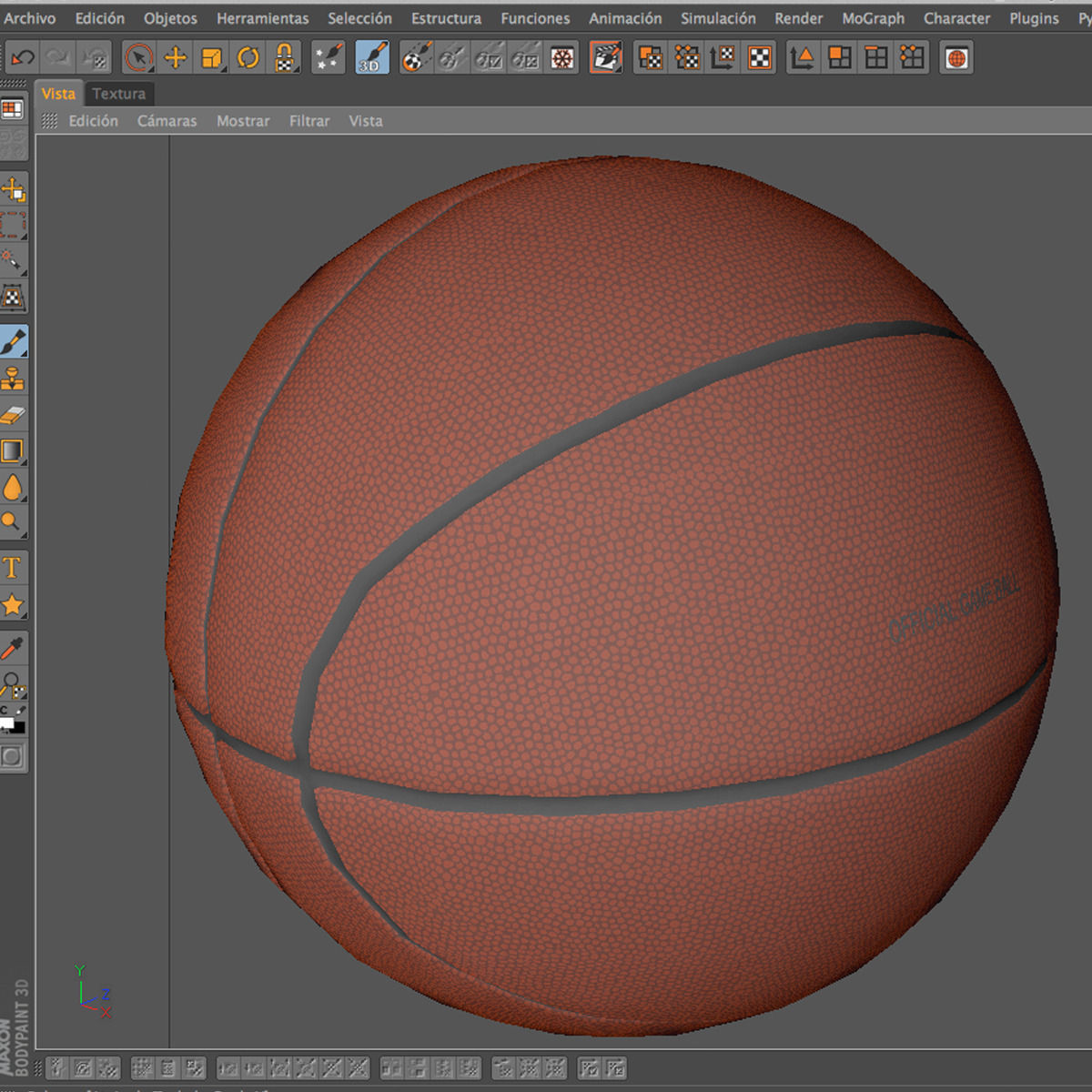 Orange basketball ball Low-poly 3D model_10