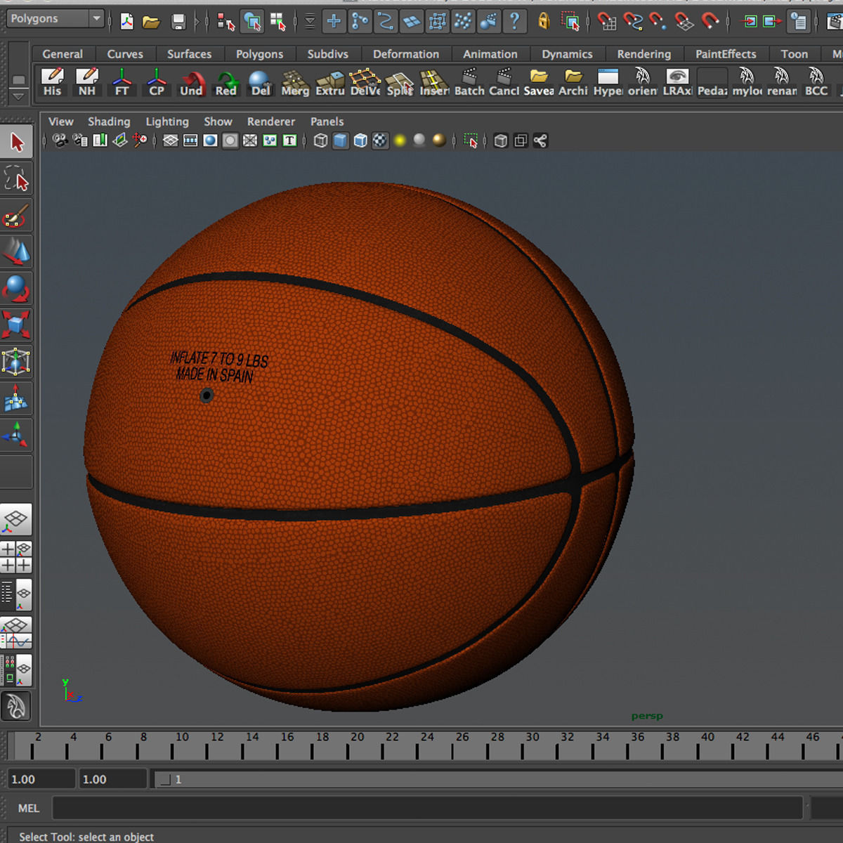 Orange basketball ball Low-poly 3D model_11