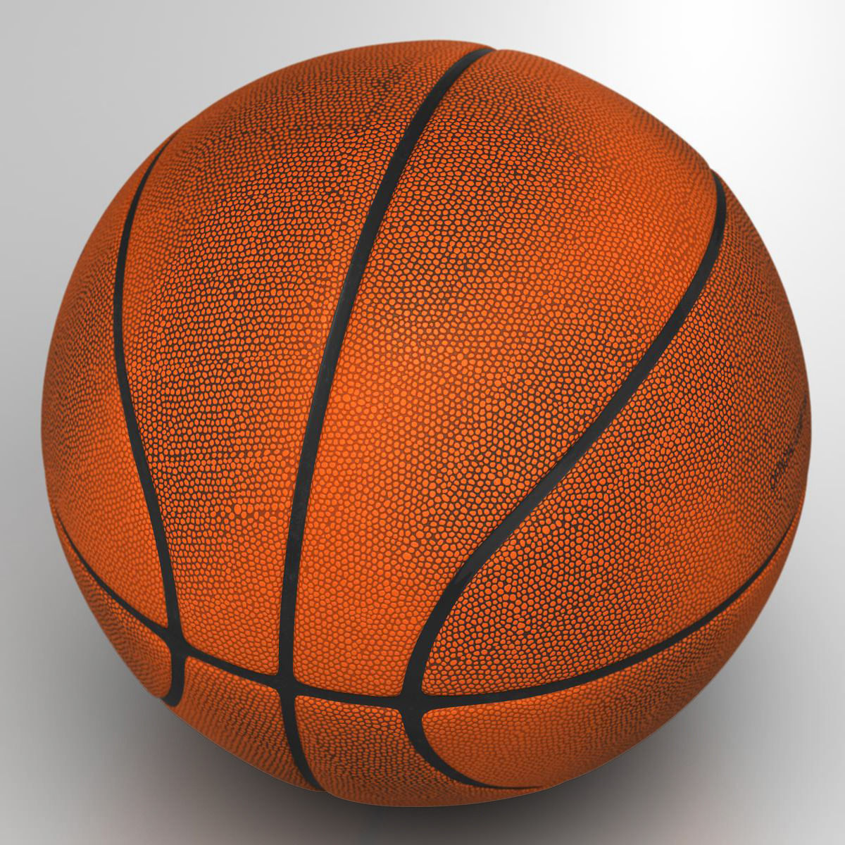 Orange basketball ball Low-poly 3D model_2