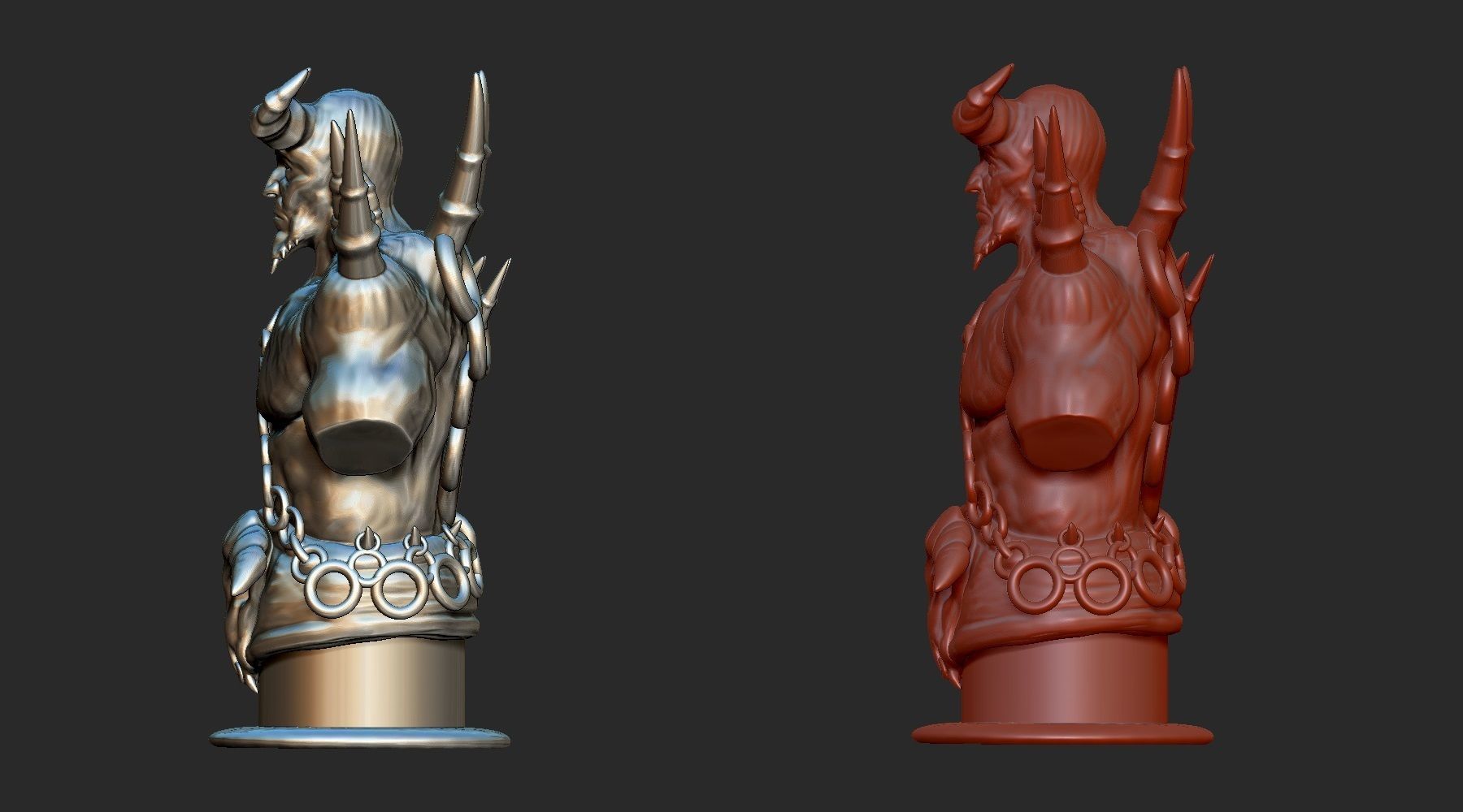 Demon 3D printable model 3D print model_2