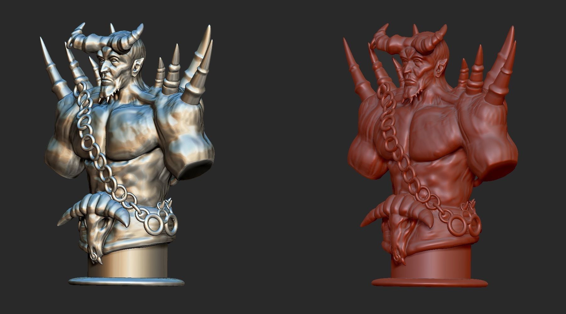 Demon 3D printable model 3D print model_3