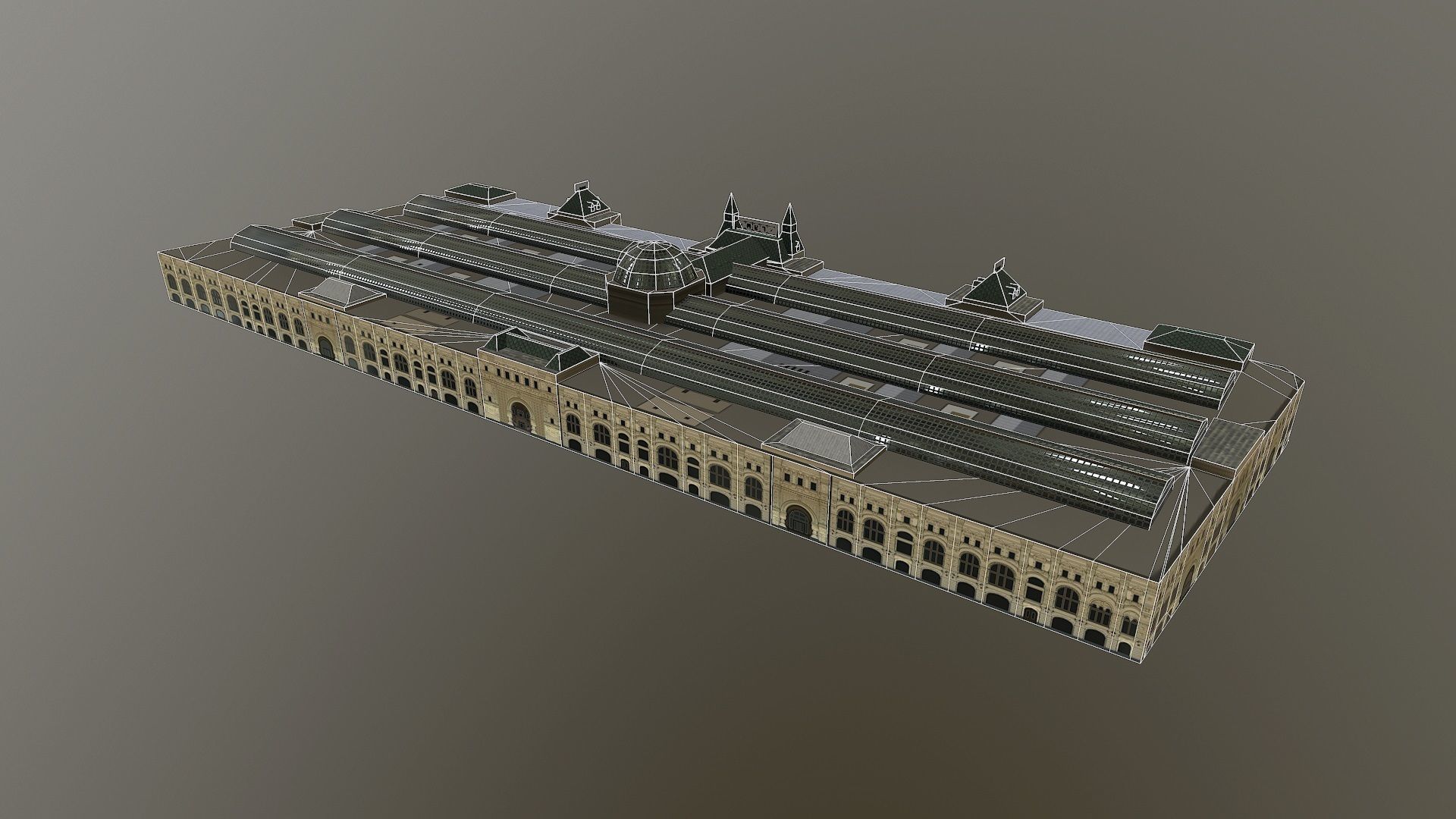GUM Department Store - State Department Store Low-poly 3D model_6