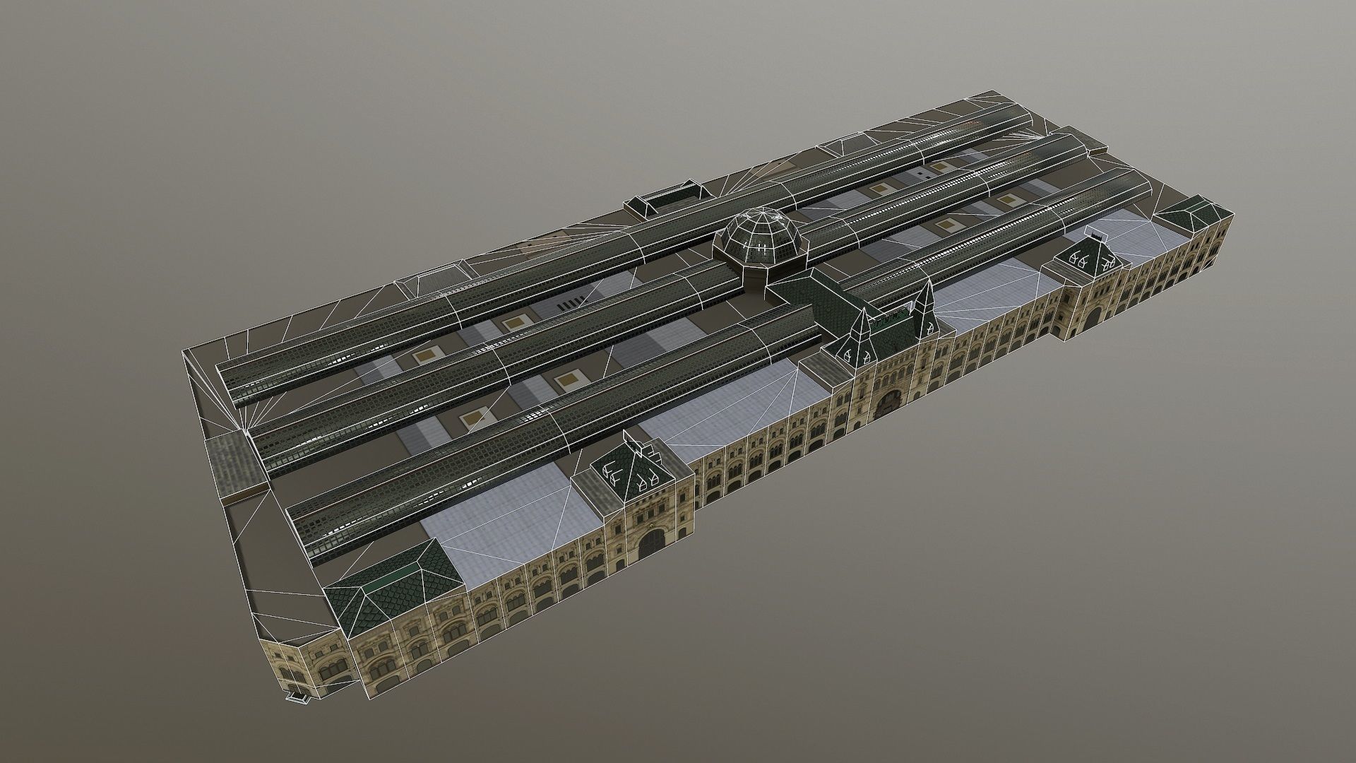 GUM Department Store - State Department Store Low-poly 3D model_5