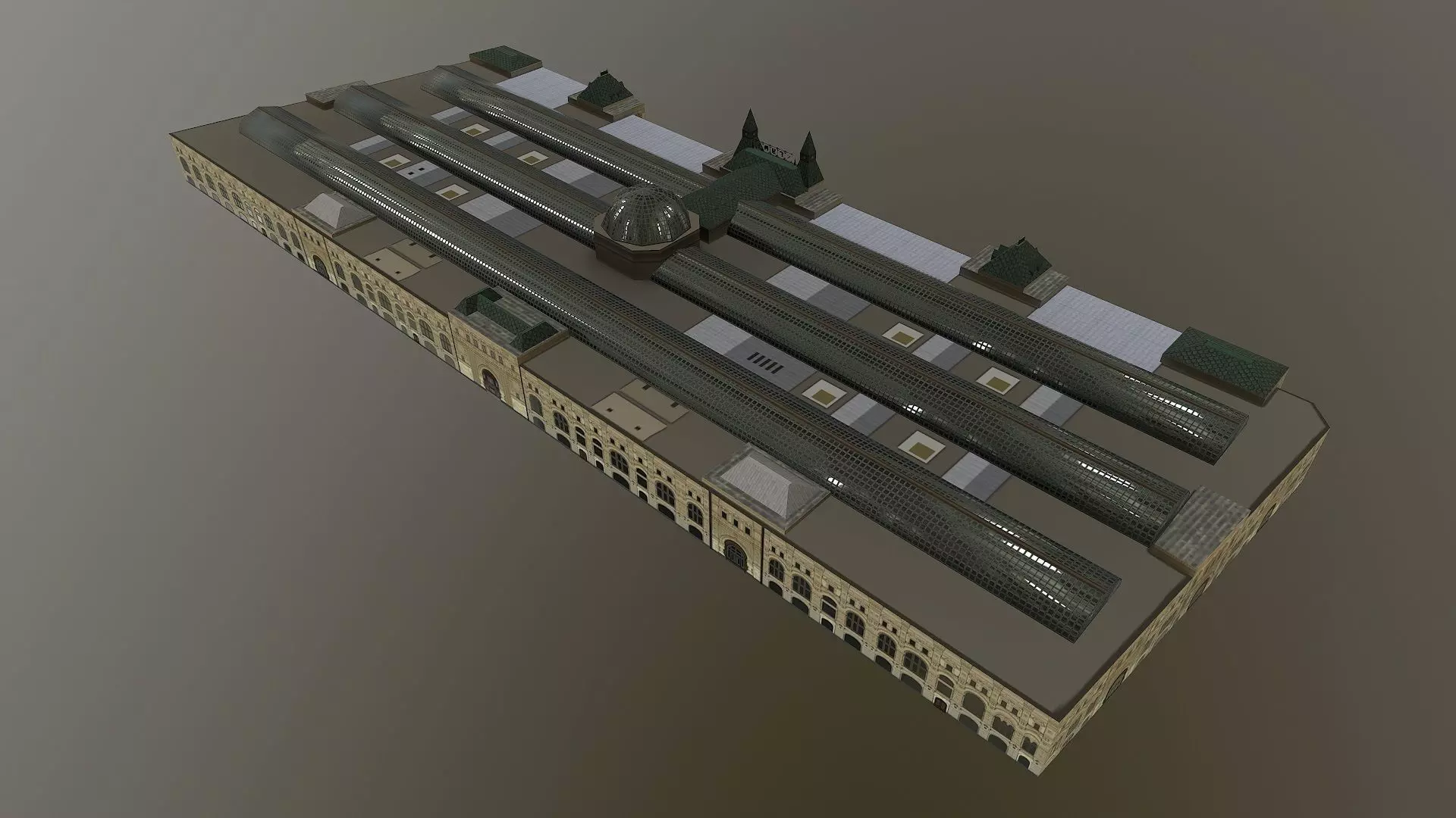 GUM Department Store - State Department Store Low-poly 3D model_0