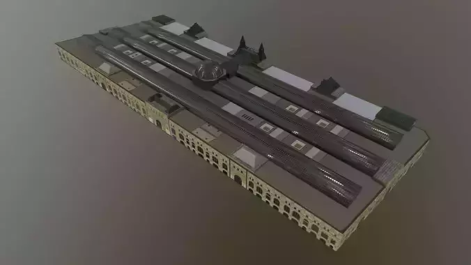 GUM Department Store - State Department Store Low-poly 3D model GUM Department Store - State Department Store Low-poly 3D model