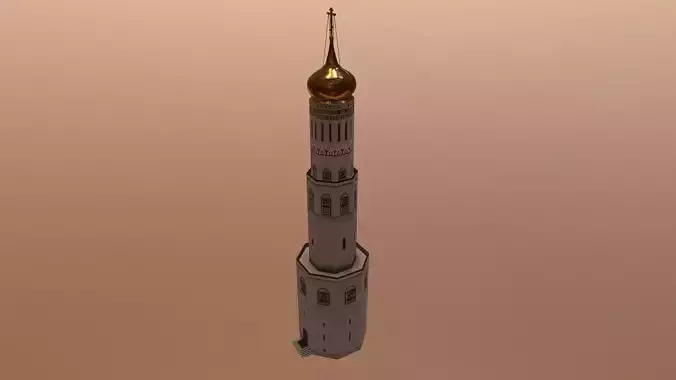 Ivan the Great Bell Tower - Kremlin Low-poly 3D model