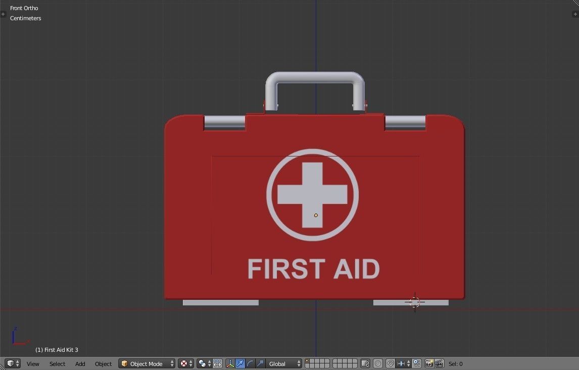 First Aid Medical Kit - Medkit - Safety and Emergency Equipment Low-poly 3D model_18