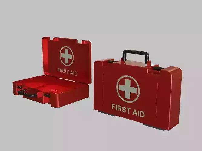 First Aid Medical Kit - Medkit - Safety and Emergency Equipment Low-poly 3D model First Aid Medical Kit - Medkit - Safety and Emergency Equipment Low-poly 3D model