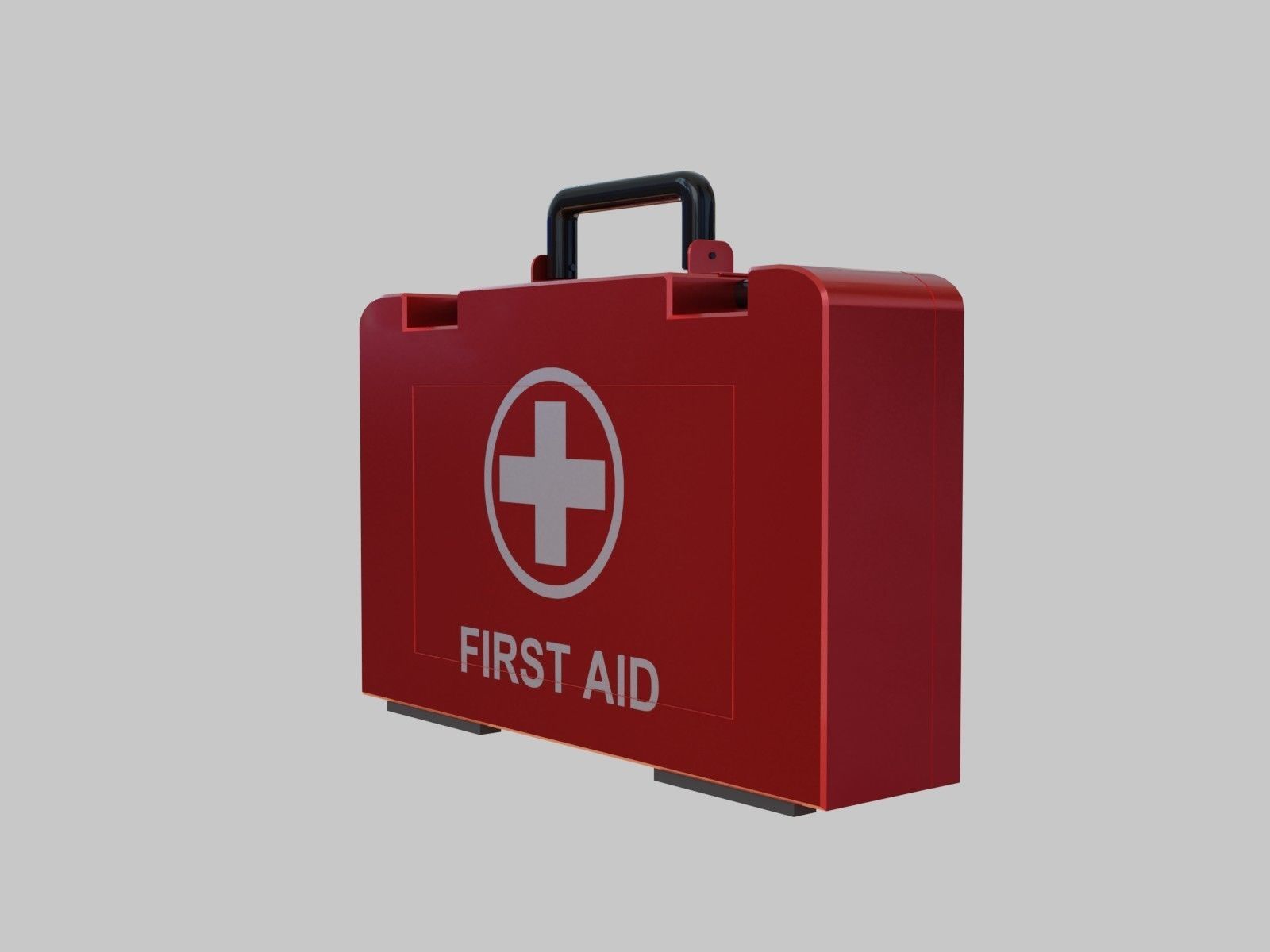 First Aid Medical Kit - Medkit - Safety and Emergency Equipment Low-poly 3D model_1