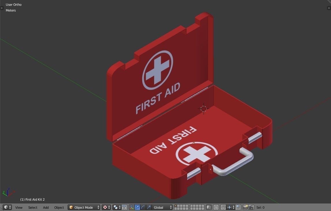 First Aid Medical Kit - Medkit - Safety and Emergency Equipment Low-poly 3D model_14
