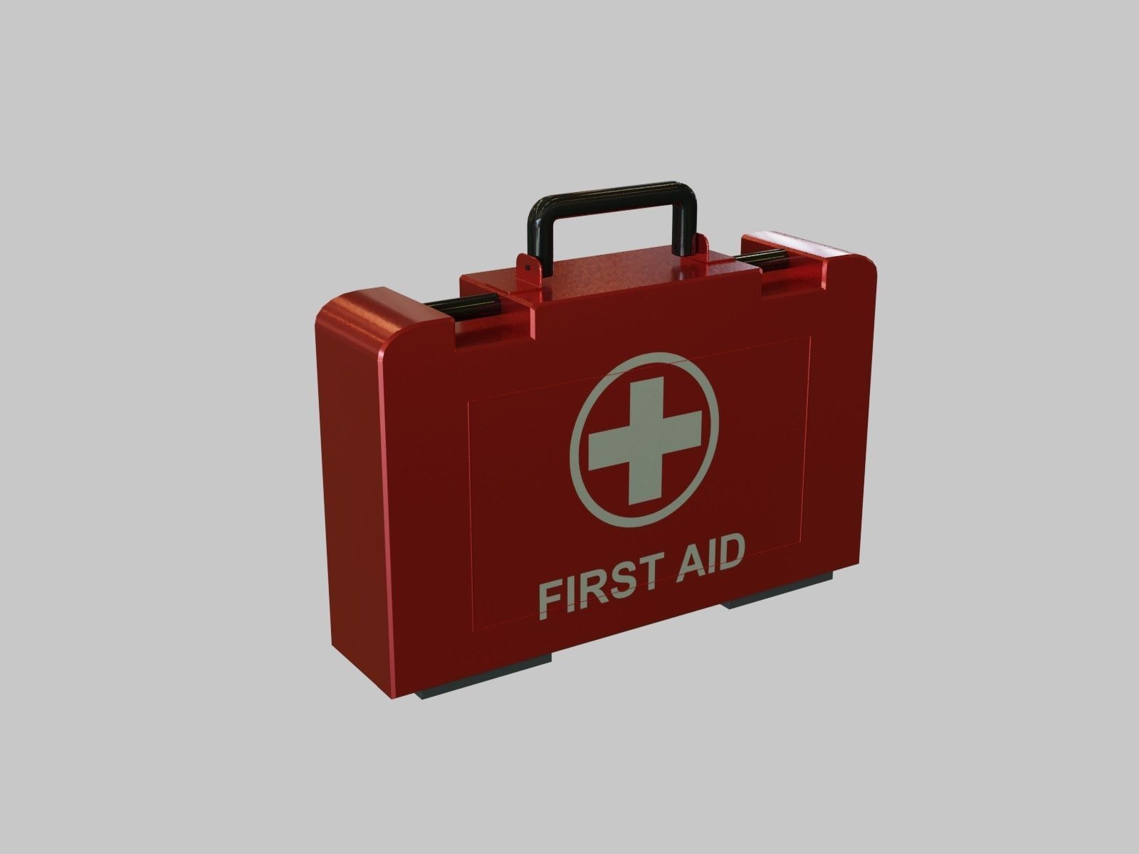 First Aid Medical Kit - Medkit - Safety and Emergency Equipment Low-poly 3D model_2
